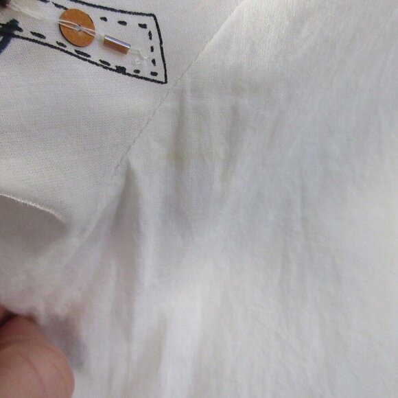 Desigual Women's White Embroidered Button Down Blouse Every Body Shirt S 138 - Picture 7 of 14